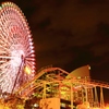 夜の遊園地