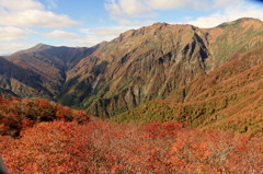 谷川岳山頂の紅葉