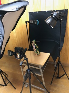 フィギュアの撮影風景