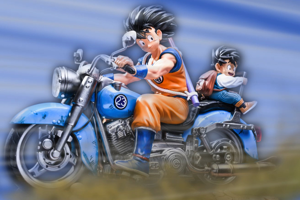 ドラゴンボール　父子 バイク