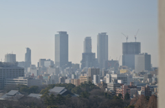 城から見る名古屋駅周辺