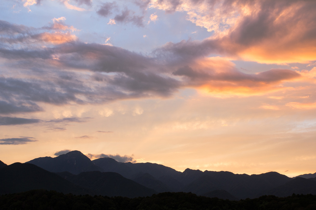 御在所岳の夕暮れ