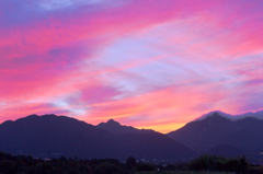 鈴鹿山脈の夕焼け