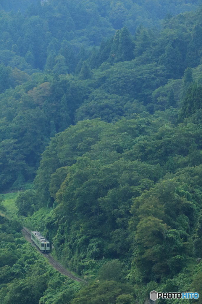 飯山線　俯瞰撮影