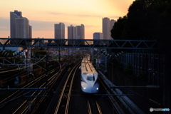 撮り鉄36 　夕焼けの中