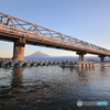 朝陽を浴びて