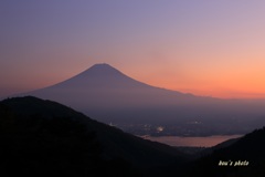 河口湖　夕景