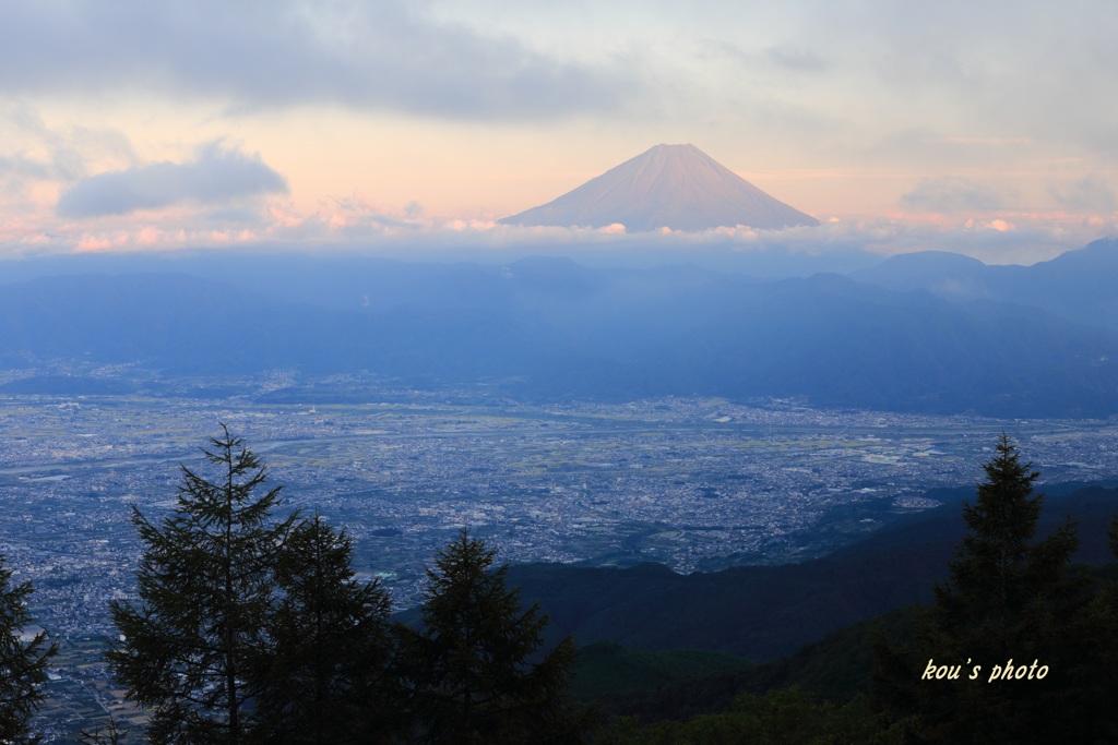 甘利山　夕景