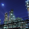 月夜の浮島工場夜景