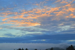 朝焼けと雲海