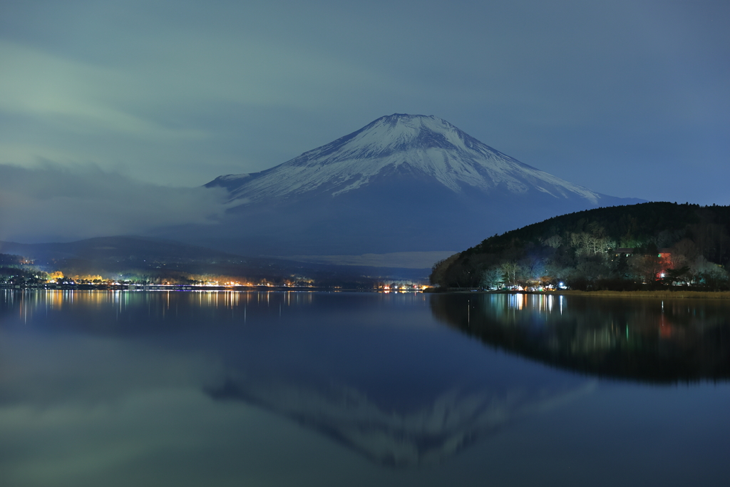 山中湖　逆さ富士