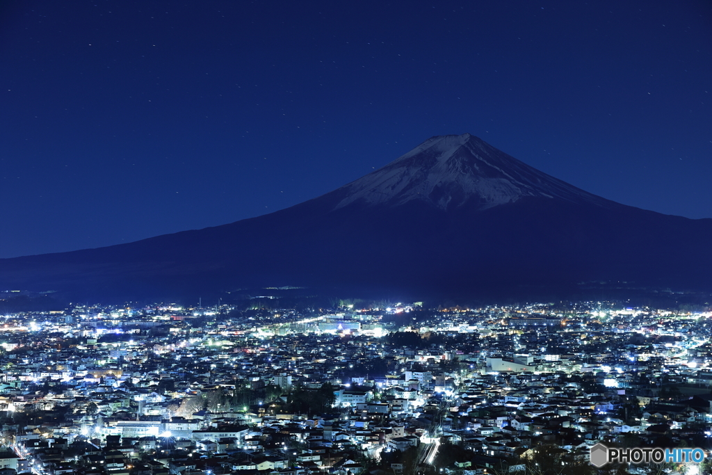 富士と夜景