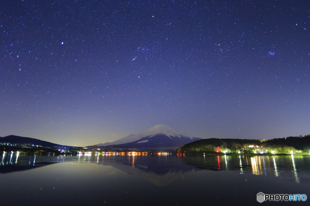 逆さ富士星景