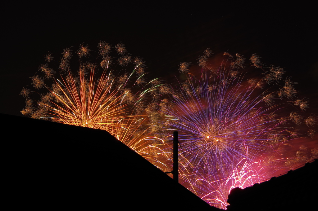 ベランダからの花火