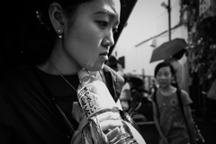 Aiming for Bruce Gilden　夏は麦茶