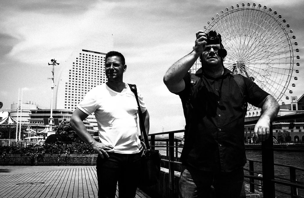 Aiming for Bruce Gilden　男は黙って撮影