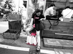 赤のコーディネート