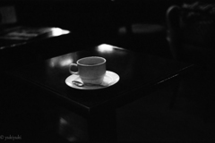 近所のカフェーにて