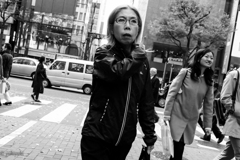 Aiming for Bruce Gilden　銀座はジャージで