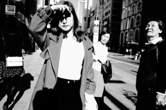 Aiming for Bruce Gilden　手製日よけ