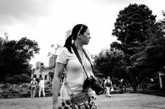 迫力のあるカメラマン