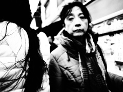 Aiming for Bruce Gilden　ロングヘアー