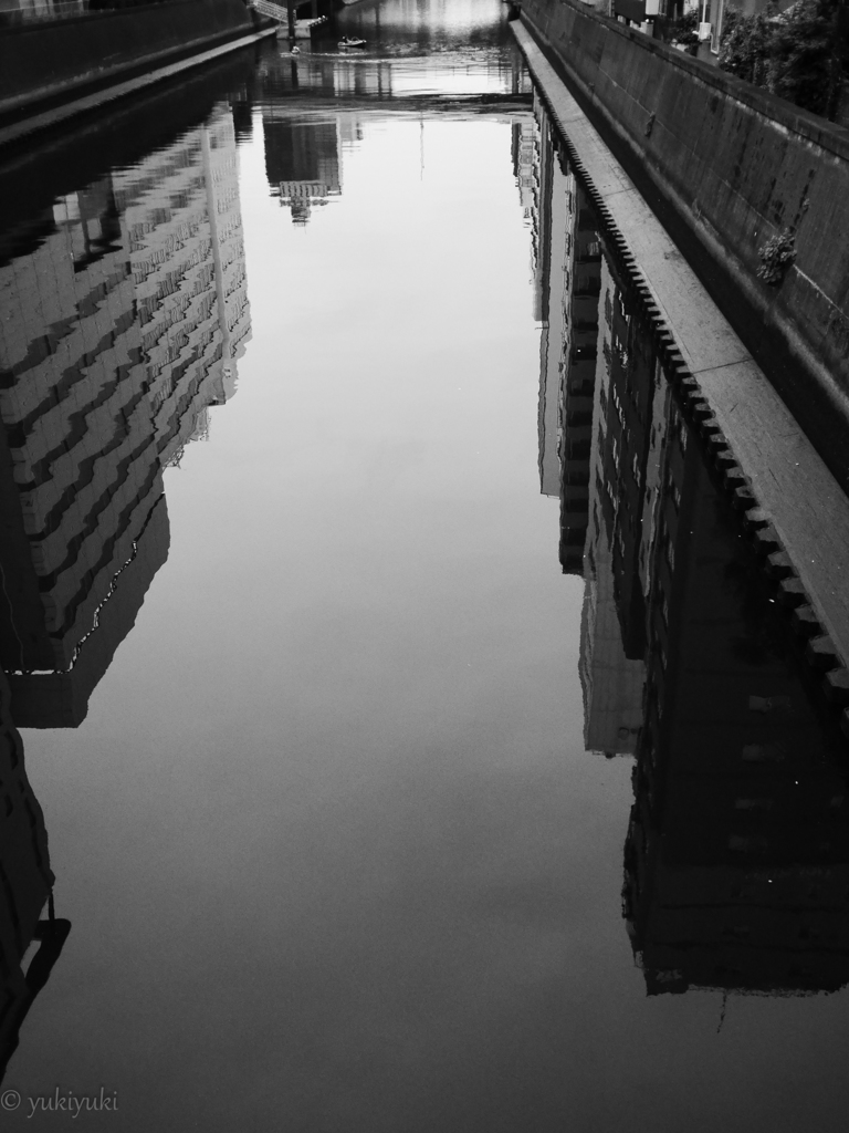 川の映り込みは幻