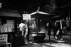 太いローソクを使って