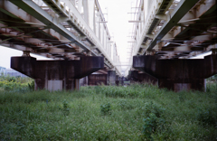 コンタックスⅡＡで撮る高架下