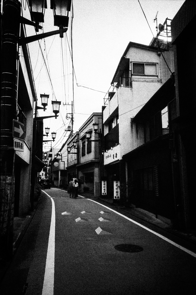 温泉街の一角