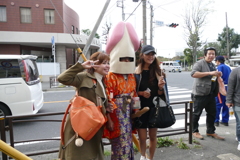 奇祭　ゆるキャラとの撮影