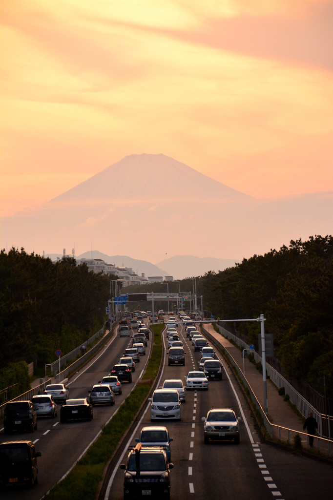 夕方の富士
