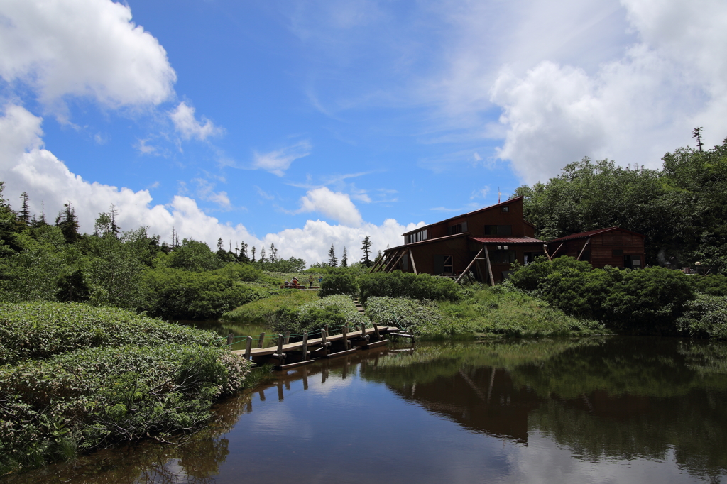 晴れた！鏡平小屋