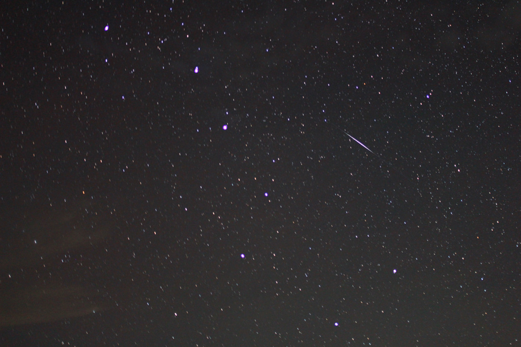 北斗七星と、流れ星　願いが落ちてくる