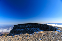 硫黄岳山頂より　爆裂火口