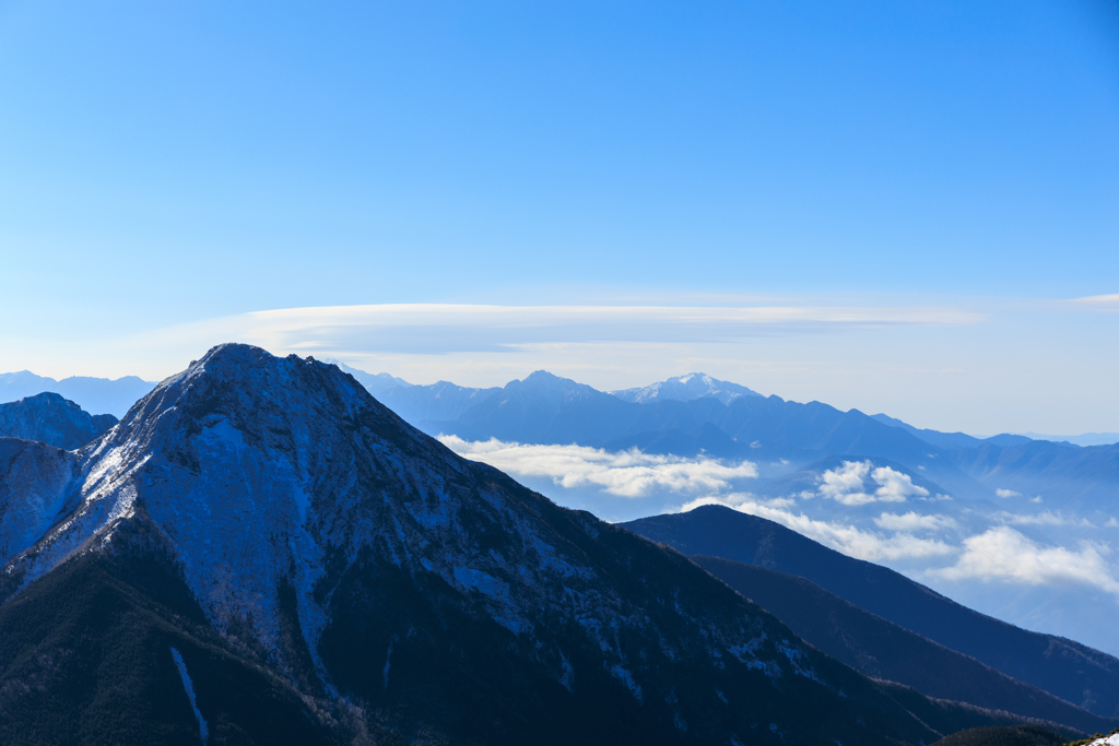 山頂より　快晴の下