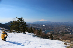 大菩薩峠から富士山を望む