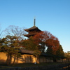 東寺　堀と塀と五重塔
