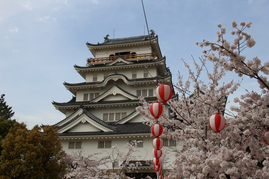 城と桜