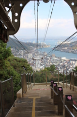 ハートの先には古き町並み