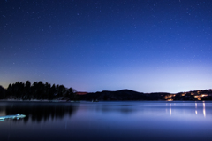 野尻湖と星空