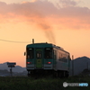 夕焼けに北条鉄道