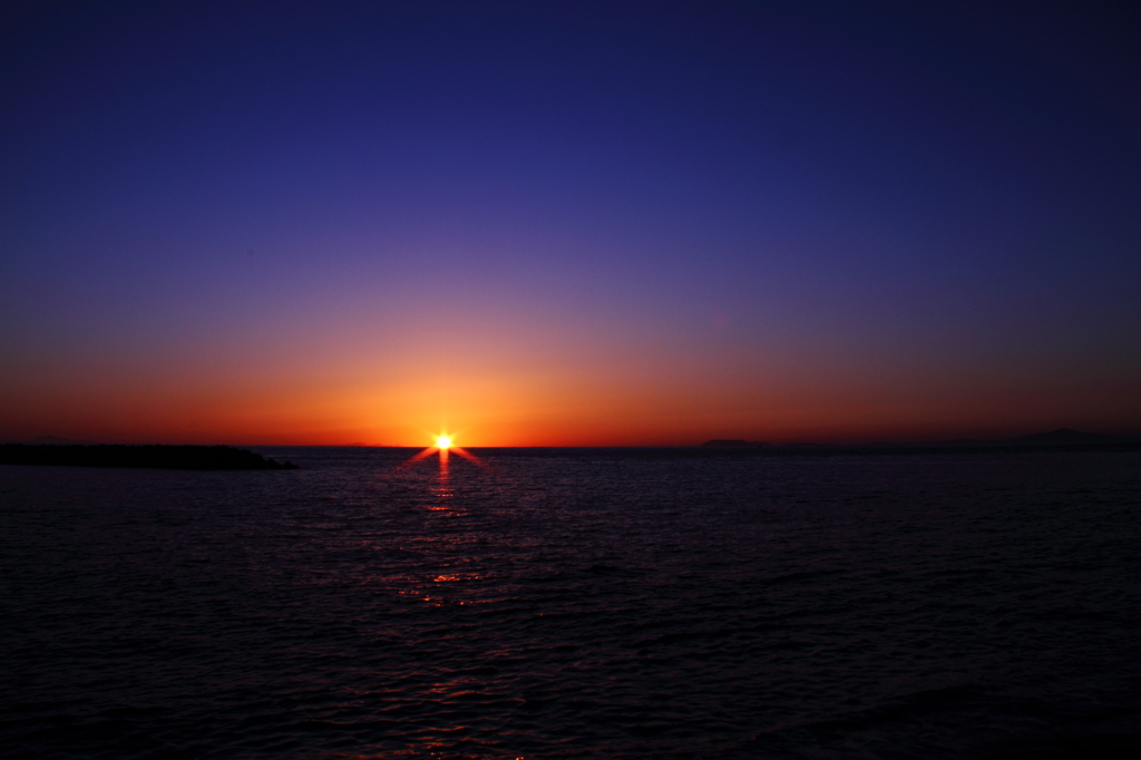 夕日