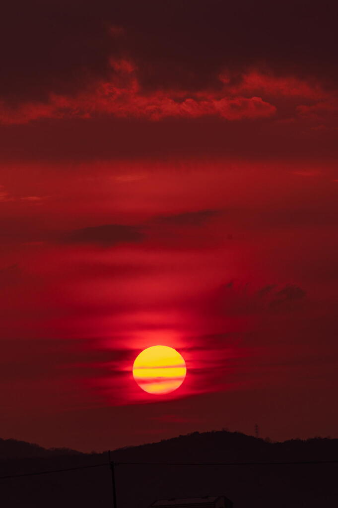 兵庫県小野市　夕日で旅を締める　17:01