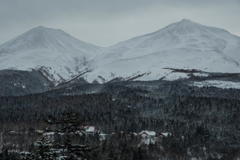 白銀温泉からの十勝岳