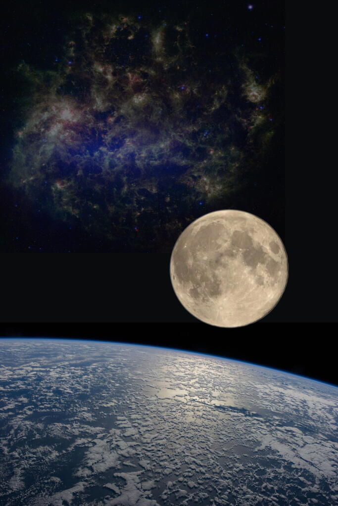 NASA画像から「地球と月」