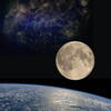 NASA画像から「地球と月」