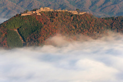 立雲峡からの竹田城址