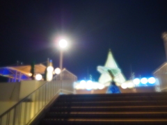 夜の遊園地