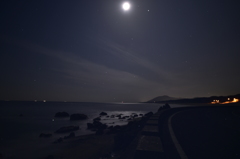 月夜の晩 星屑と共に